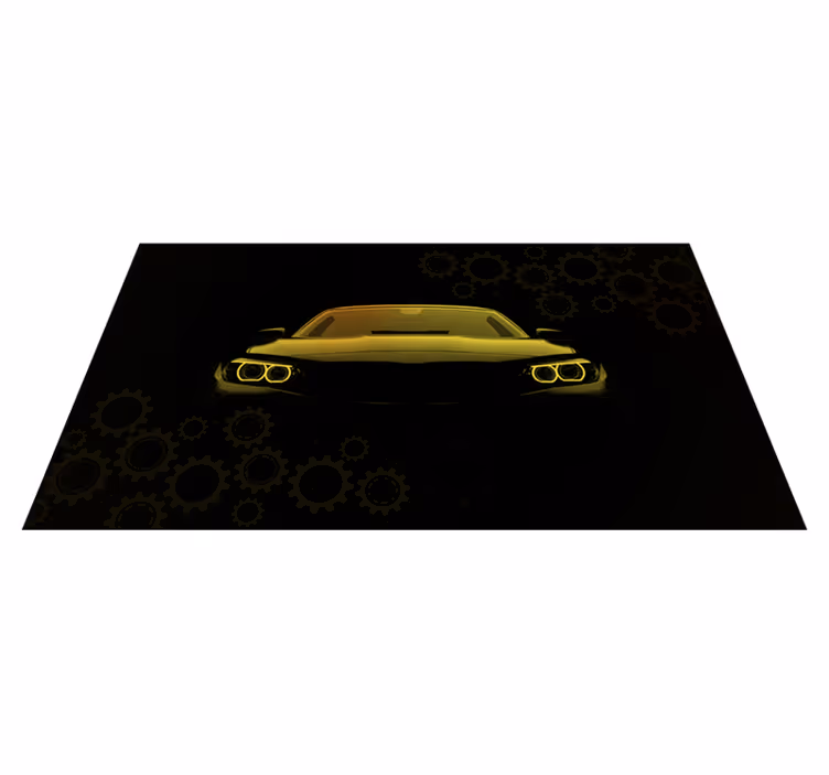 Alfombra vinílica juvenil silueta de coche deportivo - TenVinilo