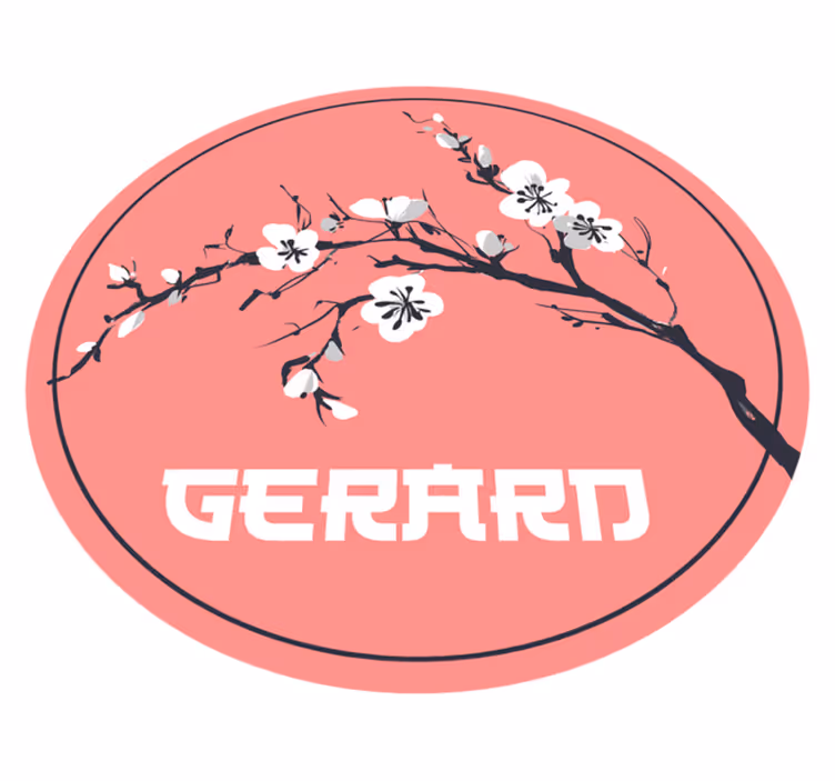 Alfombra vinílica personalizable gracia de la flor de cerezo - TenVinilo