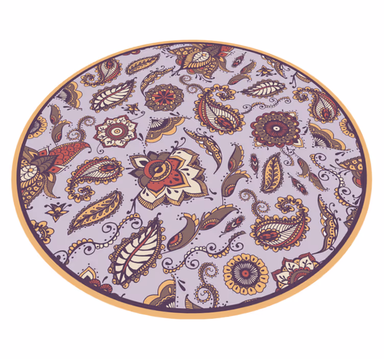 Alfombra vinílica dormitorio Patrón de bandana boho oriental - TenVinilo