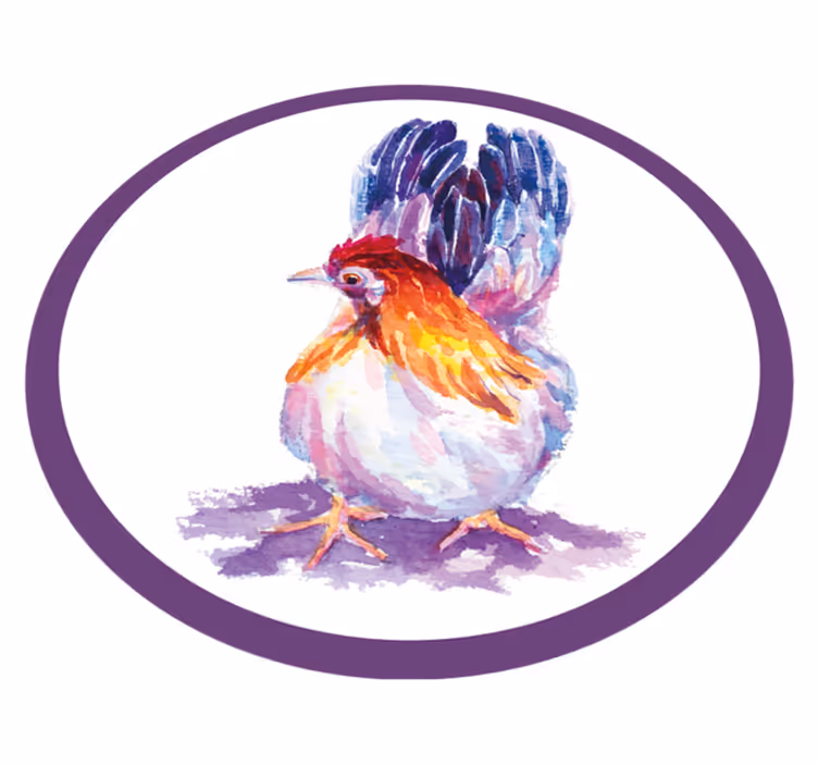 Aflombra vinílica animales Pollito pintado clásico - TenVinilo