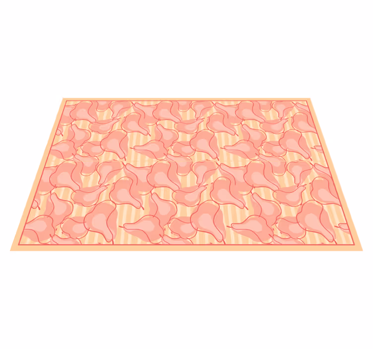 Alfombra vinílica cocina lindos patrones rosas - TenVinilo
