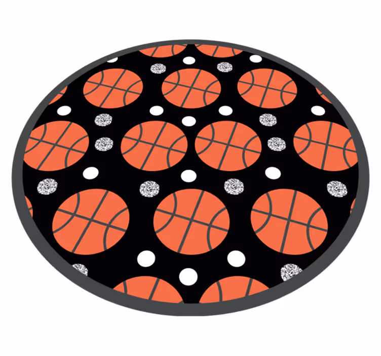 Alfombra vinílica juegos pelotas de baloncesto - TenVinilo