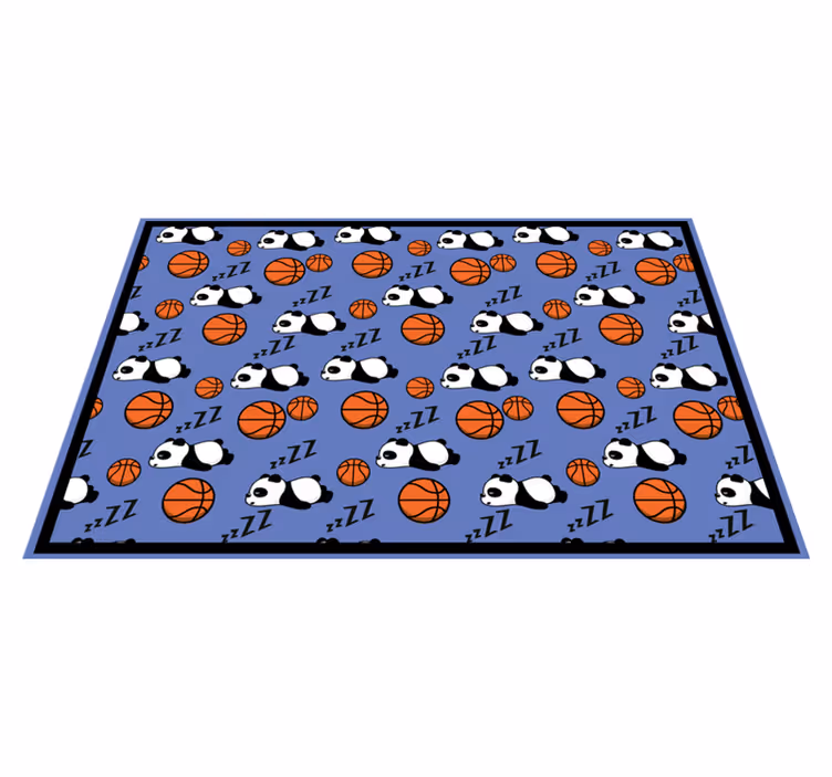 Alfombra vinílica infantil panda dormido deportivo - TenVinilo