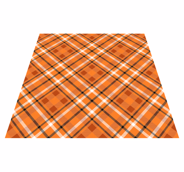 Alfombra vinilo cuadrada Cuadrados estampados de color naranja co - TenVinilo