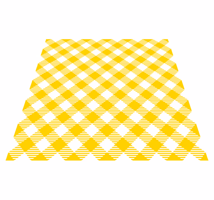 Alfombra vinílica rayas patrón de diamante amarillo - TenVinilo