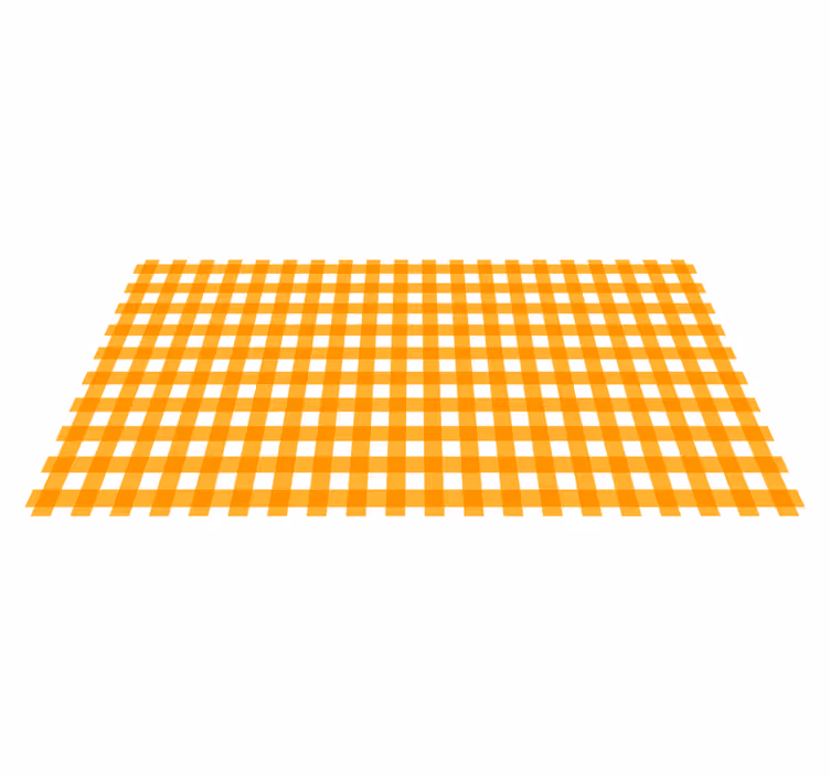 Alfombra vinilo rectangular Estampado naranja y blanco - TenVinilo