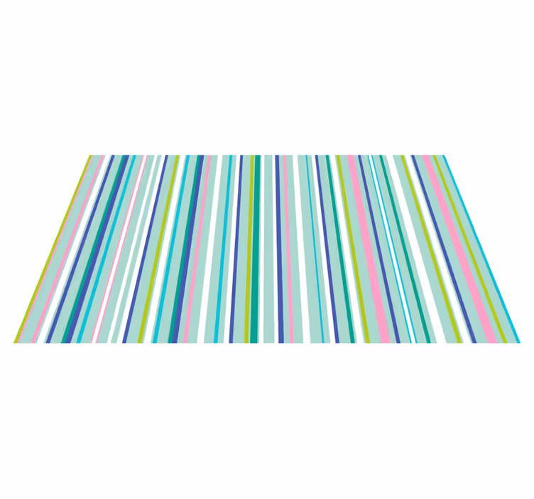 Alfombra vinílica rayas patrones elegantes multicolores - TenVinilo