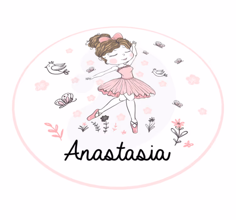 Alfombra vinílica personalizable bailarina de ballet - TenVinilo