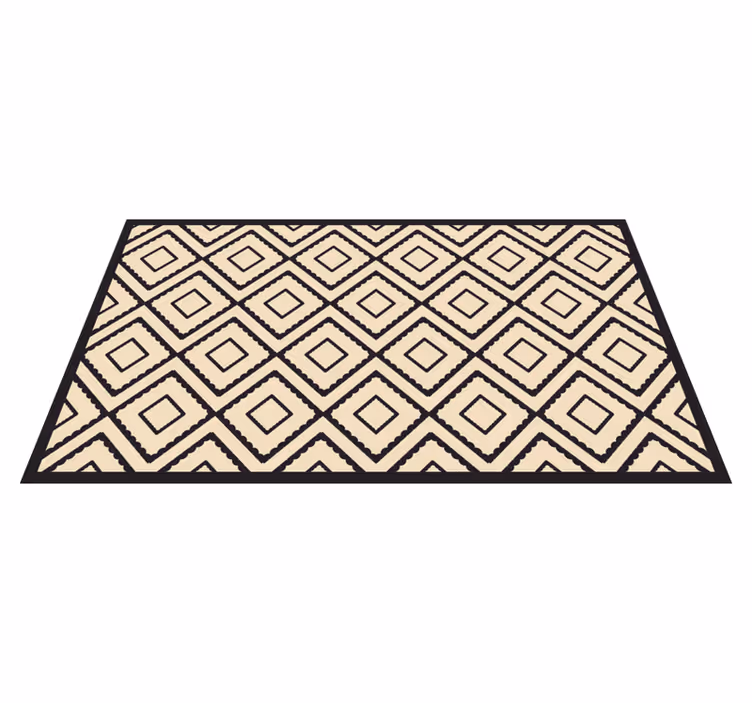 Alfombra vinílica geométrica formas con diamantes - TenVinilo