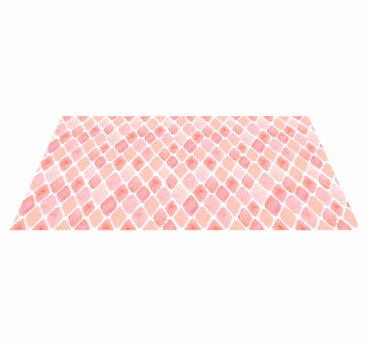 Alfombra vinílica dormitorio suaves trazos de acuarela rosa - TenVinilo