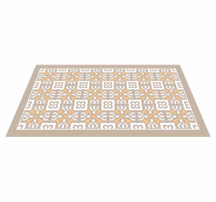 Alfombra vinílica mosaico con acentos elegantes - TenVinilo