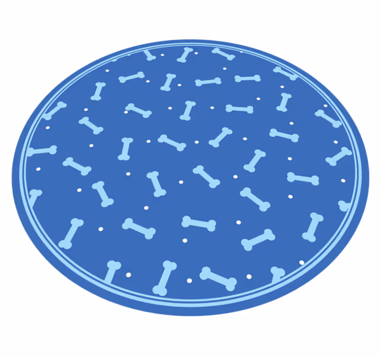 Aflombra vinílica animales Increíble fondo azul huesos sin costur - TenVinilo