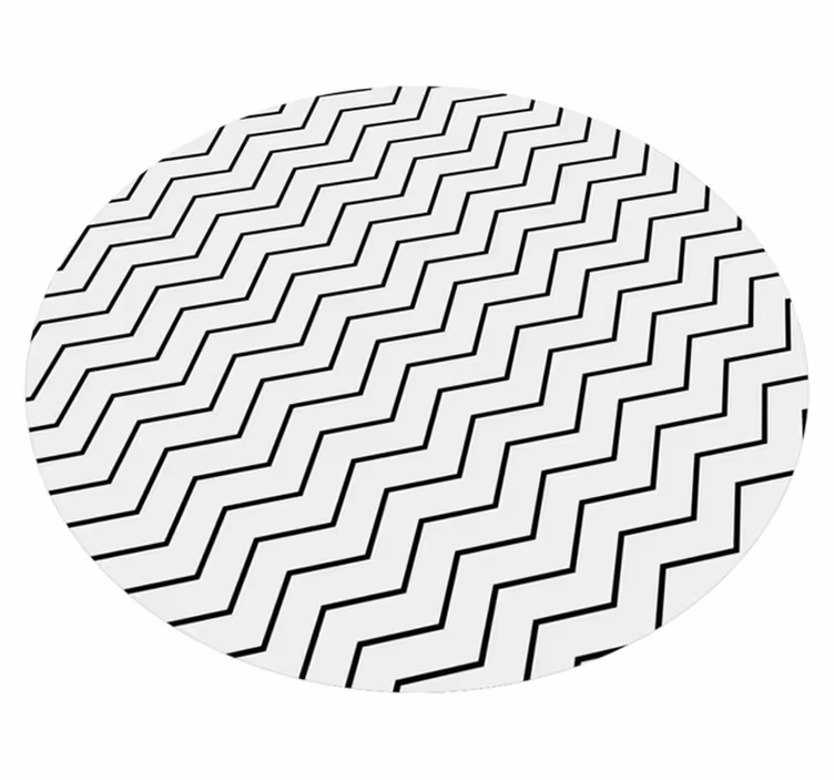Alfombra vinílica geométrica zigzag elemento - TenVinilo