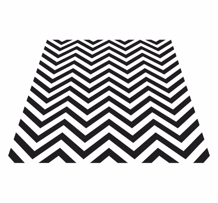 Alfombra vinílica rayas chevron blanco y negro - TenVinilo