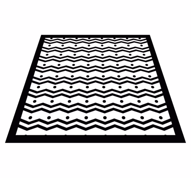 Alfombra vinílica rayas concepto zigzag - TenVinilo