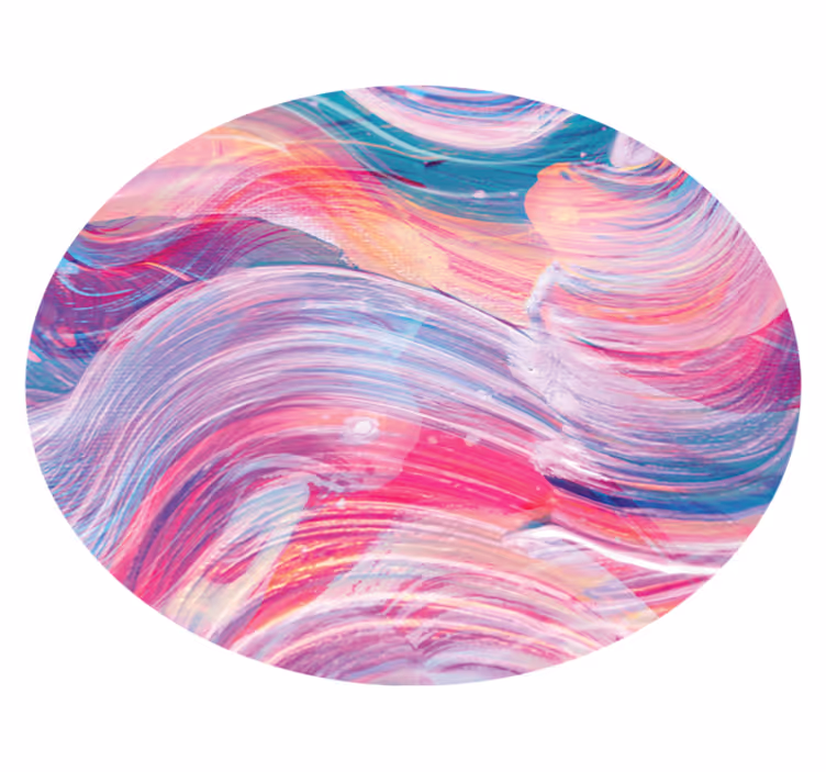 Alfombra vinílica imitación olas coloridas y en movimiento - TenVinilo