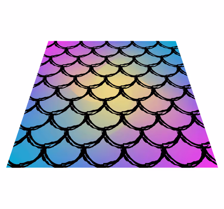 Alfombra vinílica carretera patrón de escala de colores - TenVinilo