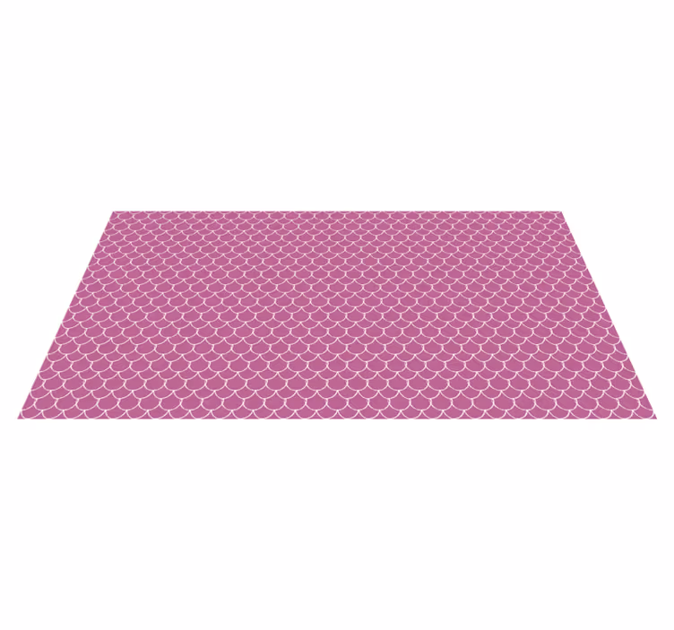 Alfombra vinílica animal print patrones de conchas rosas - TenVinilo