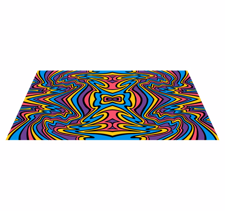 Alfombra vinílica textura patrón de remolino psicodélico - TenVinilo