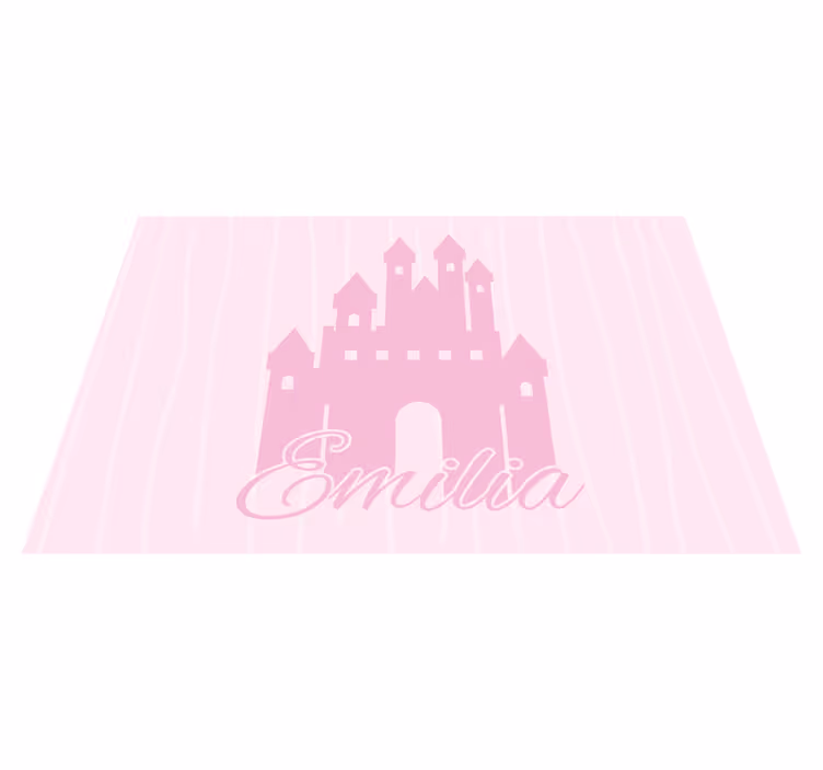 Alfombra vinílica personalizable castillo de princesa - TenVinilo