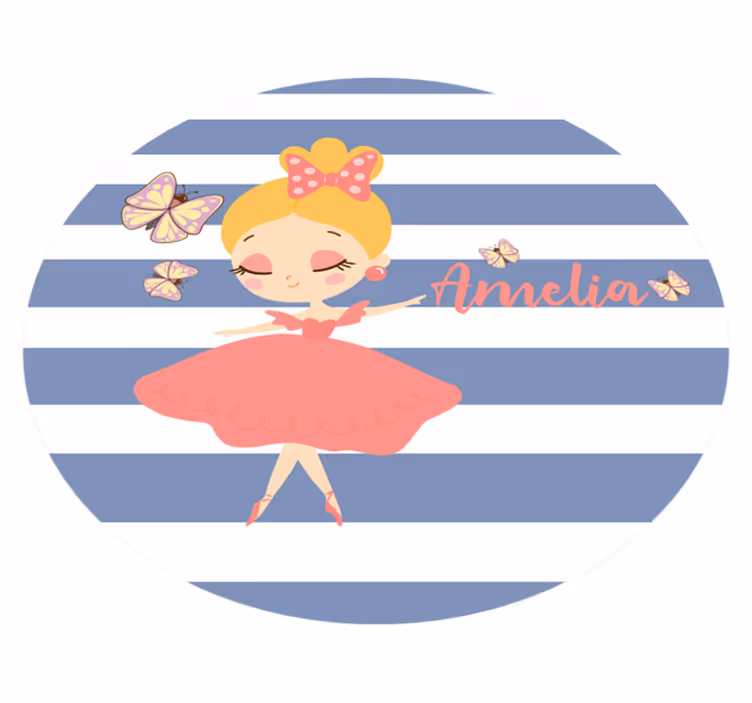 Alfombra vinílica personalizable ballet hada personalizada - TenVinilo