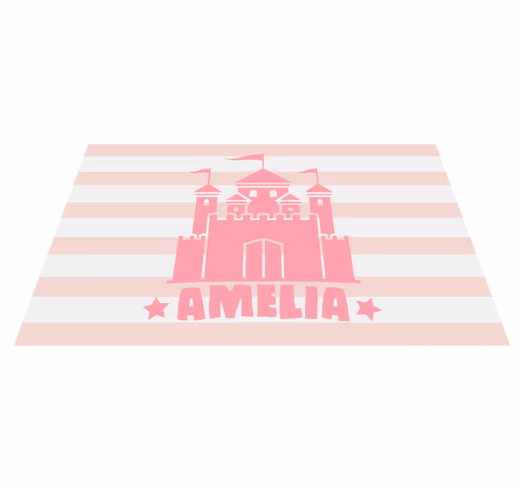 Alfombra vinílica infantil personalizada castillo - TenVinilo