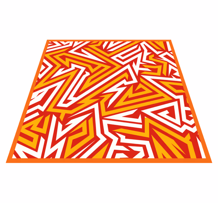 Alfombra vinílica juvenil patrón dinámico en zigzag - TenVinilo
