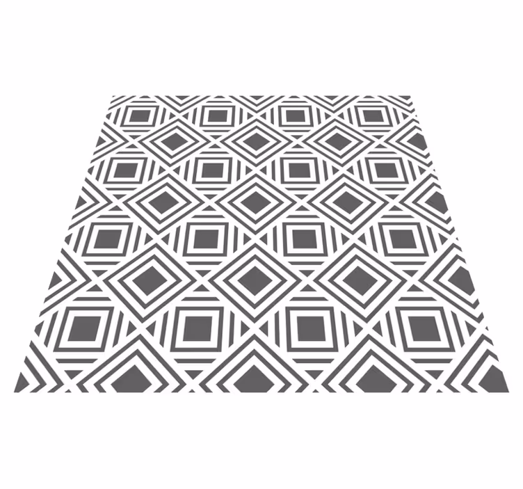 Alfombra vinílica geométrica elegante patrón de diamantes - TenVinilo