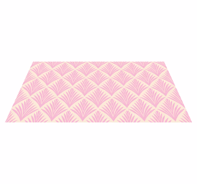 Alfombra vinílica flores elegante patrón rosa - TenVinilo