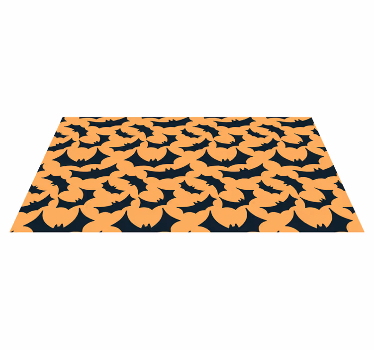 Alfombra vinílica Halloween estampado de murciélago - TenVinilo