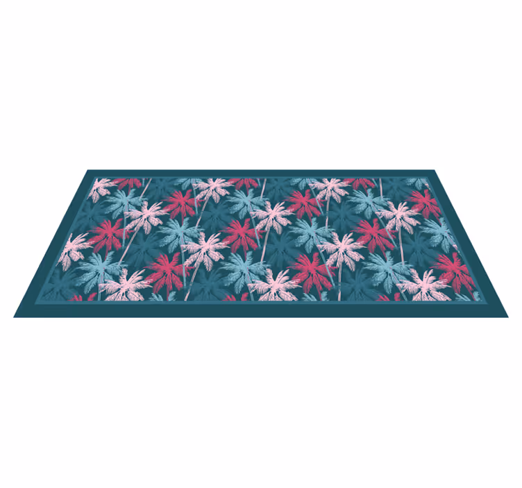 Alfombra vinílica naturaleza motivo de palmera tropical - TenVinilo