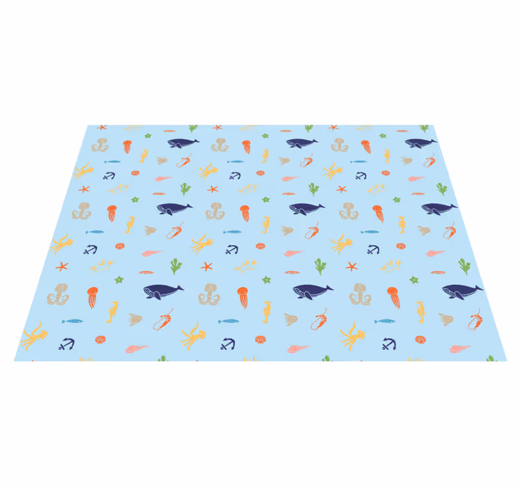 Alfombra vinílica infantil aventura submarina - TenVinilo