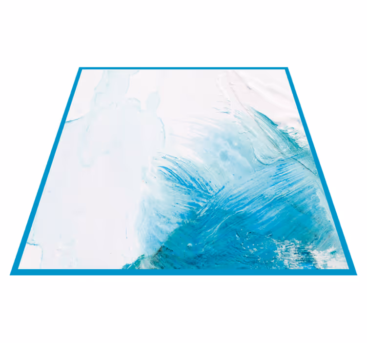 Alfombra vinílica imitación pinceladas de agua - TenVinilo