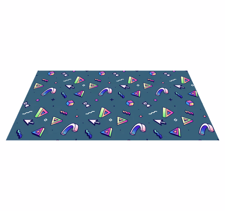 Alfombra vinílica textura salpicadura de color geométrica - TenVinilo
