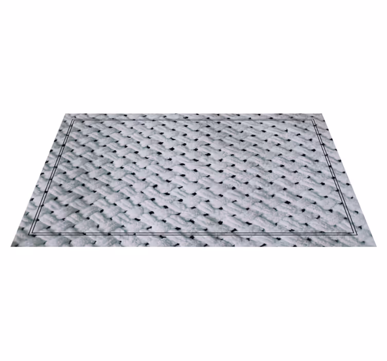 Alfombra vinílica textura patrón de tejido elegante - TenVinilo