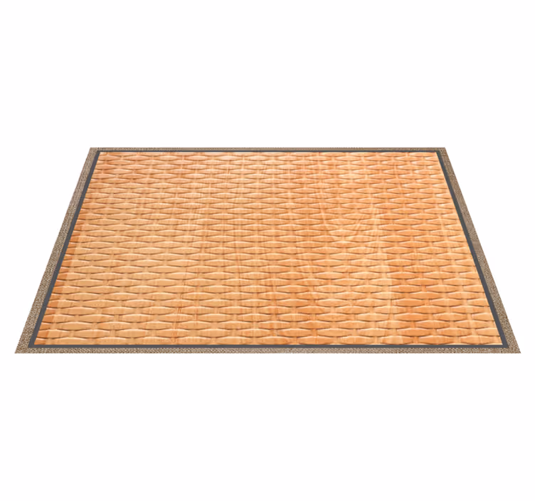 Alfombra vinílica pasillo tejido de cesta - TenVinilo