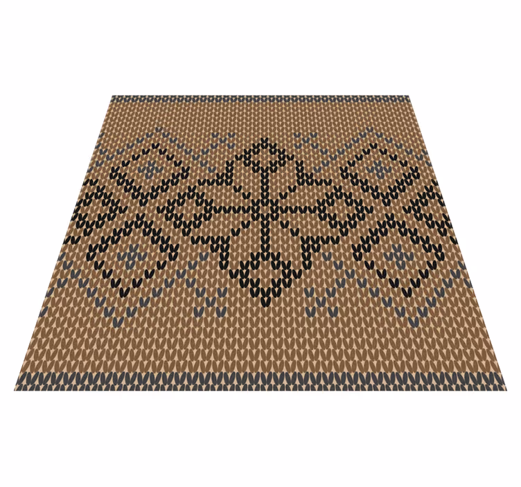 Alfombra vinílica geométrica patrón clásico - TenVinilo