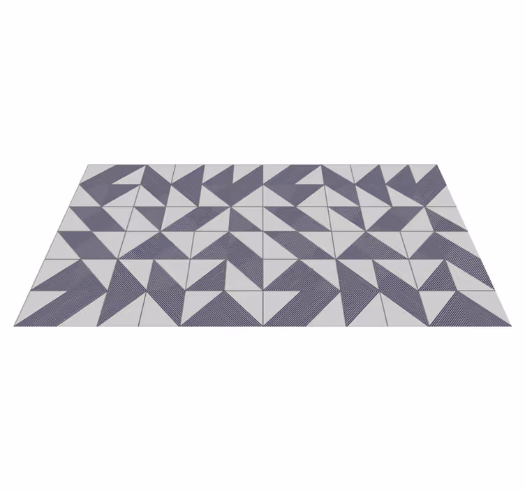 Alfombra vinílica geométrica concepto triangular - TenVinilo