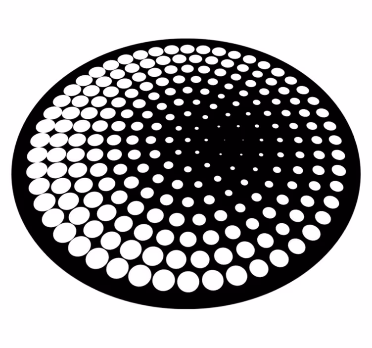 Alfombra exterior vinilo Círculos de puntos blancos sobre fondo n - TenVinilo