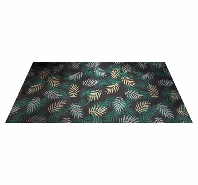 Alfombra vinílica naturaleza patrón de vegetación tropical - TenVinilo