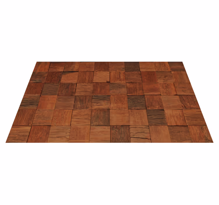 Alfombra vinílica textura madera Patrón de madera cuadrado - TenVinilo