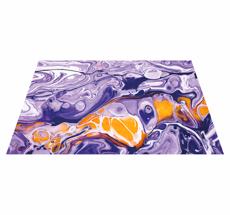 Alfombras vinílicas modernas Pintura efecto mármol morado - TenVinilo