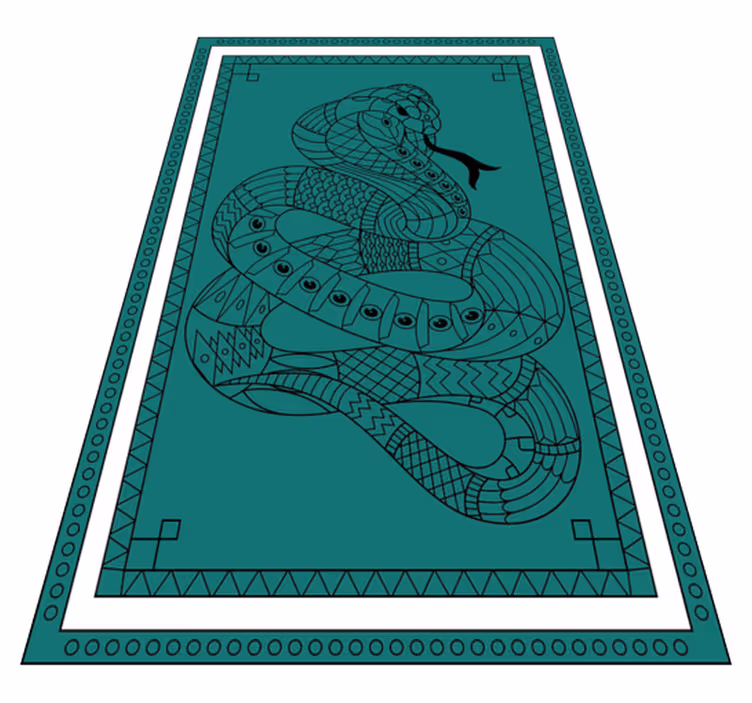 Alfombra vinílica mandala Mandala serpiente cobra - TenVinilo