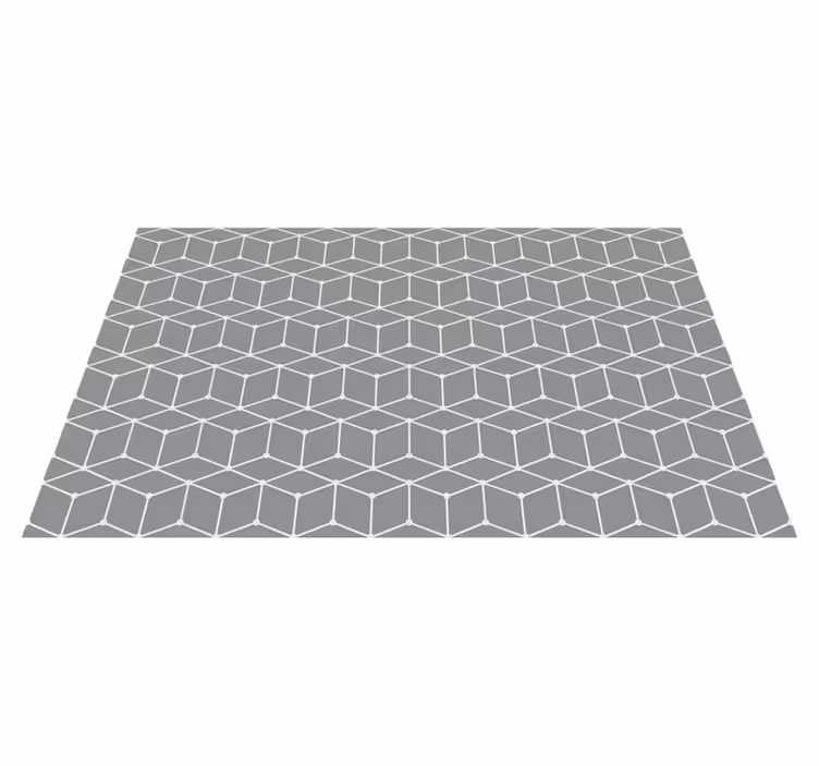 Alfombra vinílica geométrica patrón elegante gris - TenVinilo