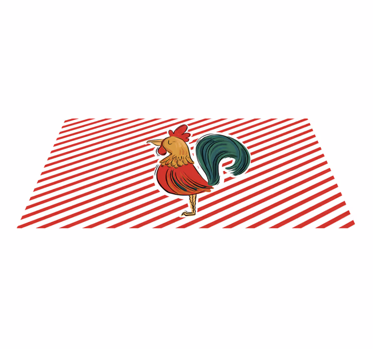 Aflombra vinílica animales Diseño de gallo de color original - TenVinilo