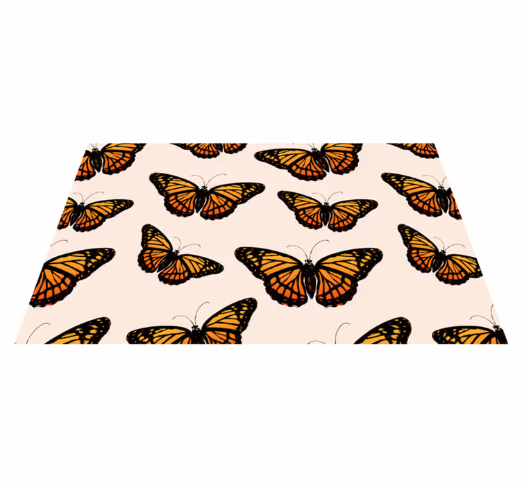 Aflombra vinílica animales Ala de mariposa monarca vintage - TenVinilo
