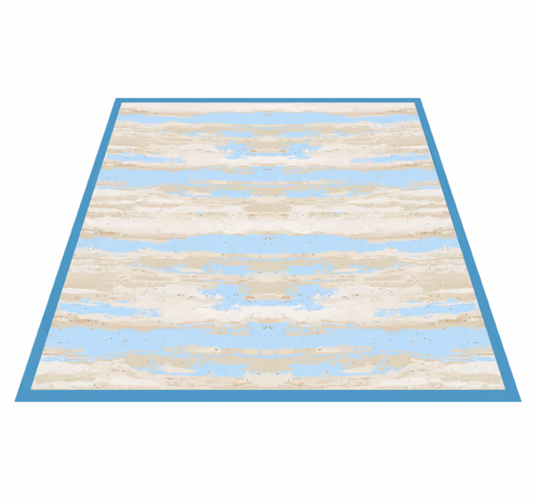 Alfombra vinílica imitación madera reproducción gris y azul - TenVinilo