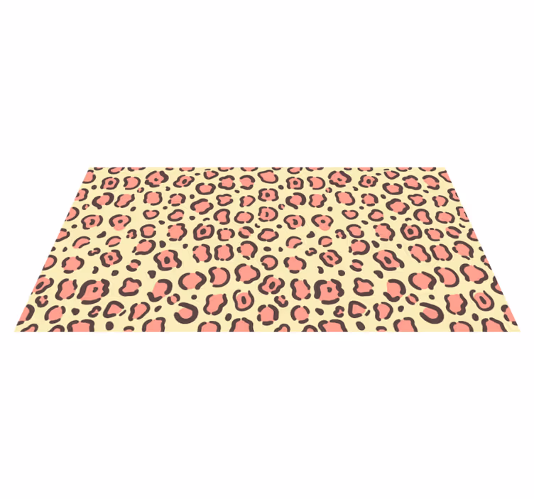 Alfombra vinílica animal print con estampado de leopardo - TenVinilo