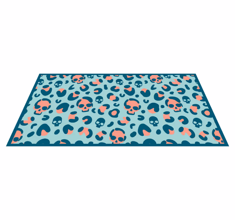 Alfombra vinílica animal print diseño de calaveras - TenVinilo