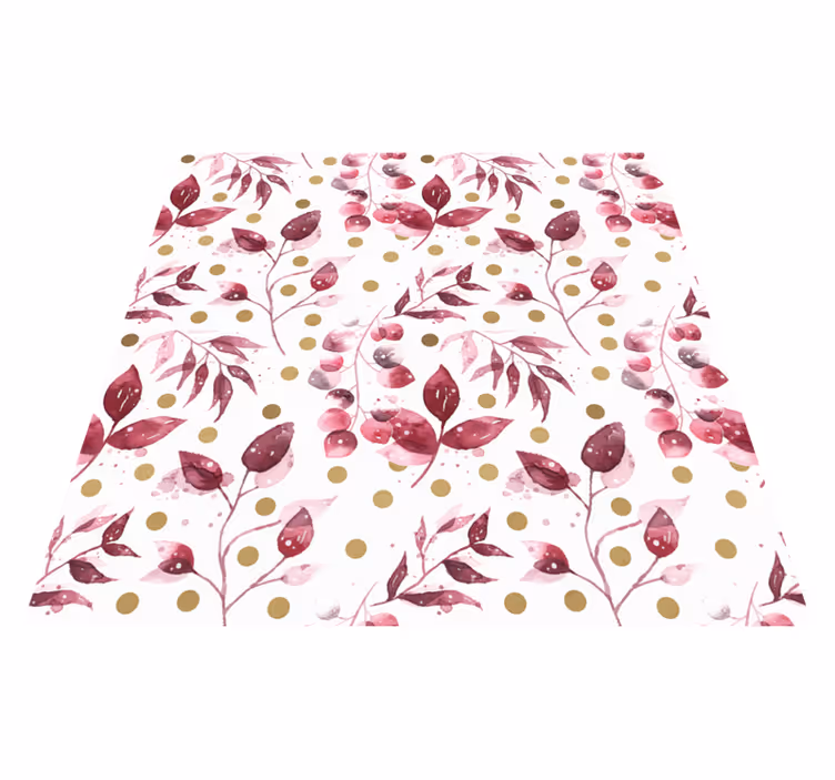 Alfombra vinílica flores con estampado botánico - TenVinilo
